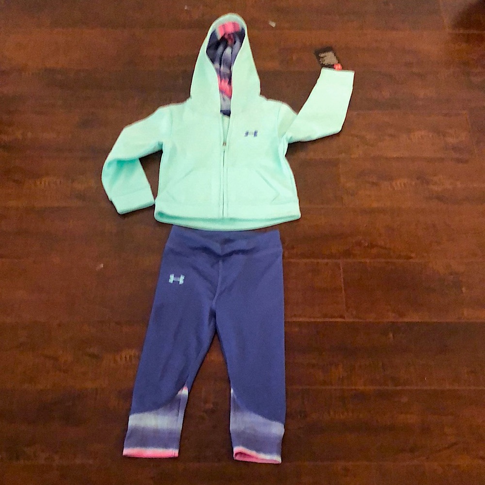 Under Armor girls training suit set.